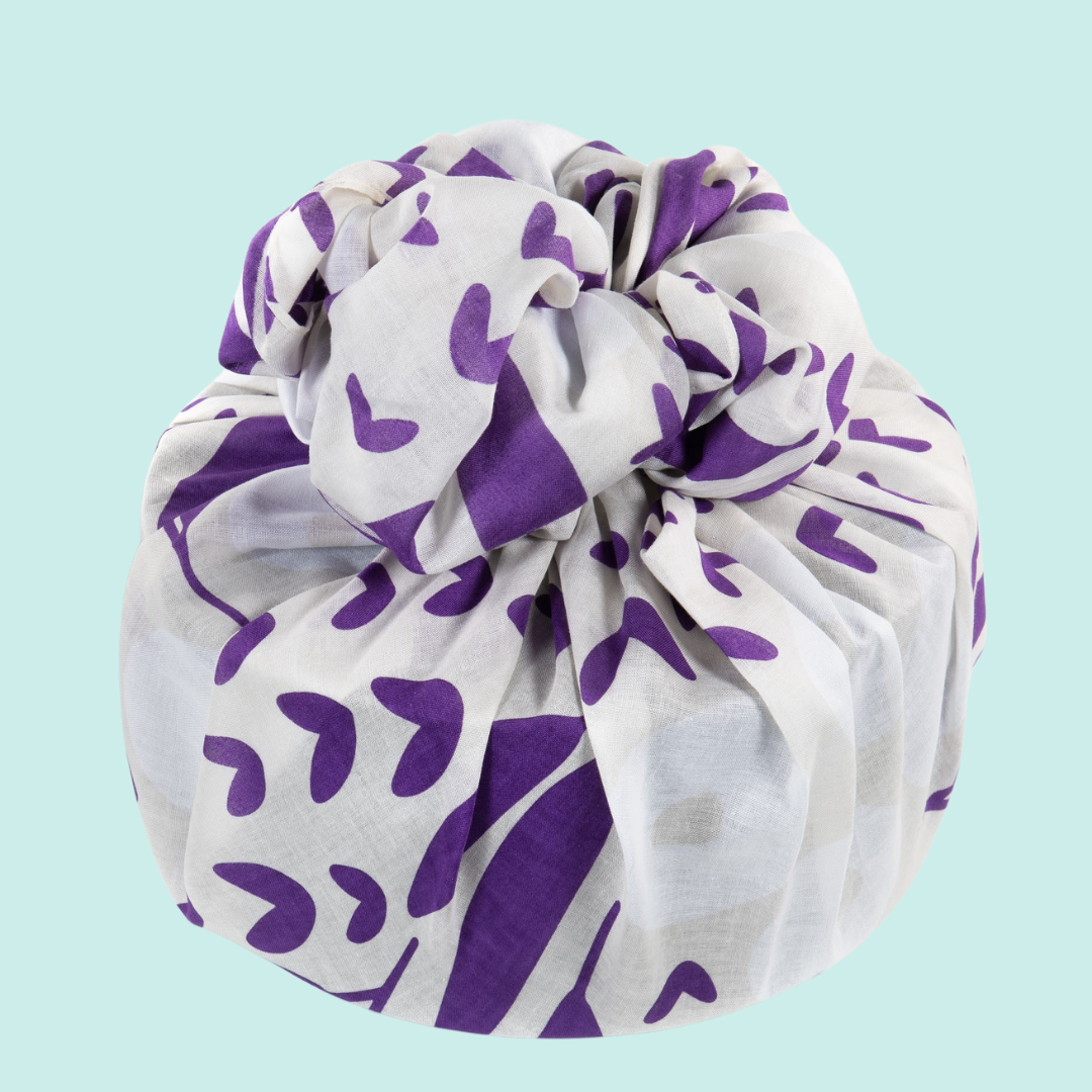 Furoshiki Violet & Ivoire