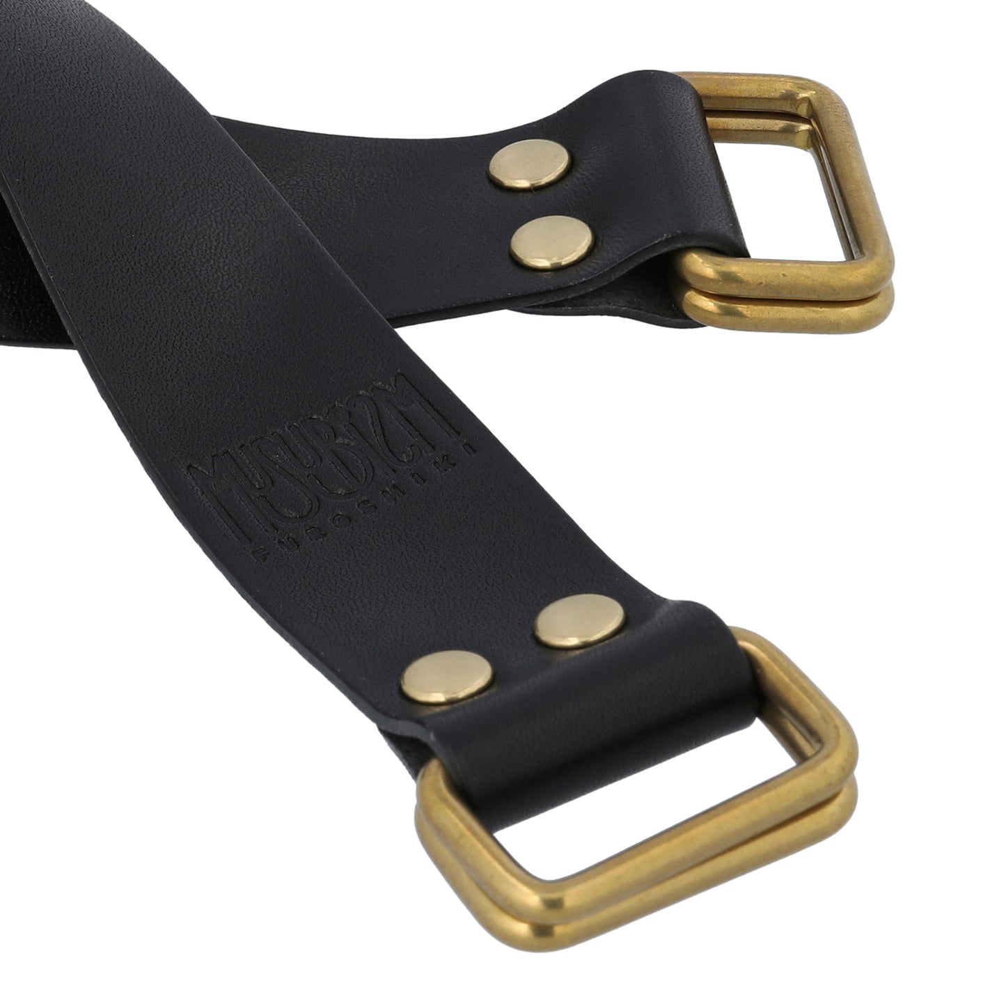 Bracelet en cuir fabriqué à la main - Cuir Tochigi Noir