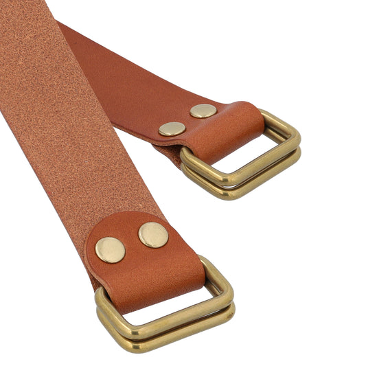 Bracelet en cuir fabriqué à la main - Cuir Tochigi Marron CLAIR