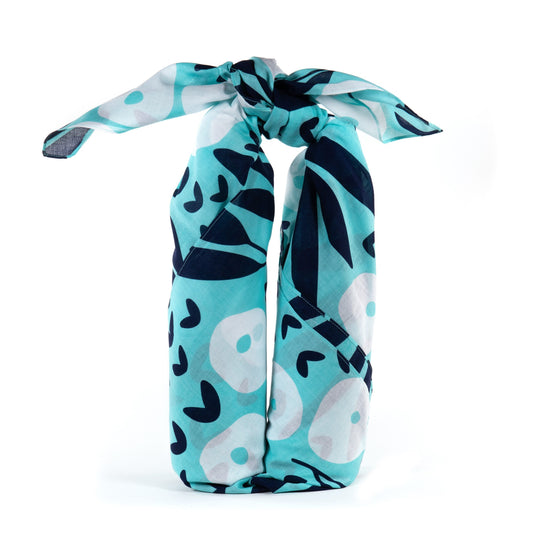 Furoshiki Mint & Navy